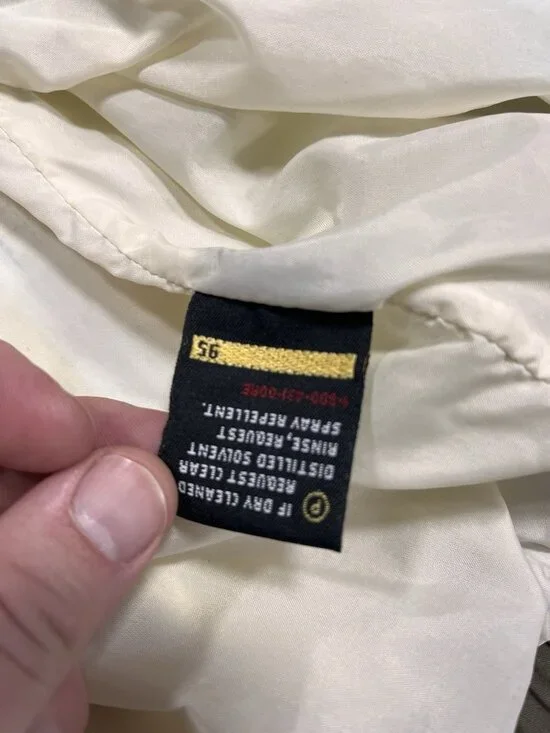 Men’s Size Large Tourney Gore Tex Jacket Windbreaker Color Block Blue Tan - Picture 12 of 14